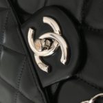CHANEL Glazed Calfskin Quilted Small CC Delivery Tote Black 177409